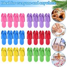 12 Pairs Disposable Pedicure Slippers Bulk Multicolor Flip Flop For Pedicure Anti Slip EVA Foam Spa Slipper Sandal Disposable Shoe Kit For Women Nail Bath Salon Party Supplies - Multicolor - View 2