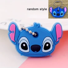 Disney 1 Disney Stitch Key Chain, Cartoon-Style Key Cap, Portable Key Chain Accessory, Protective Key Case Car Accessories Bag Charm School