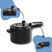 Panela De Pressao Pequena 3 Litros Fortlar Colorida P - Preto - Visão 4
