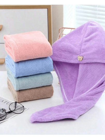 2 pezzi Cuffia asciugacapelli donna, asciugamano per capelli, morbido e confortevole, ad assorbimento rapido, adatto per tutte le stagioni