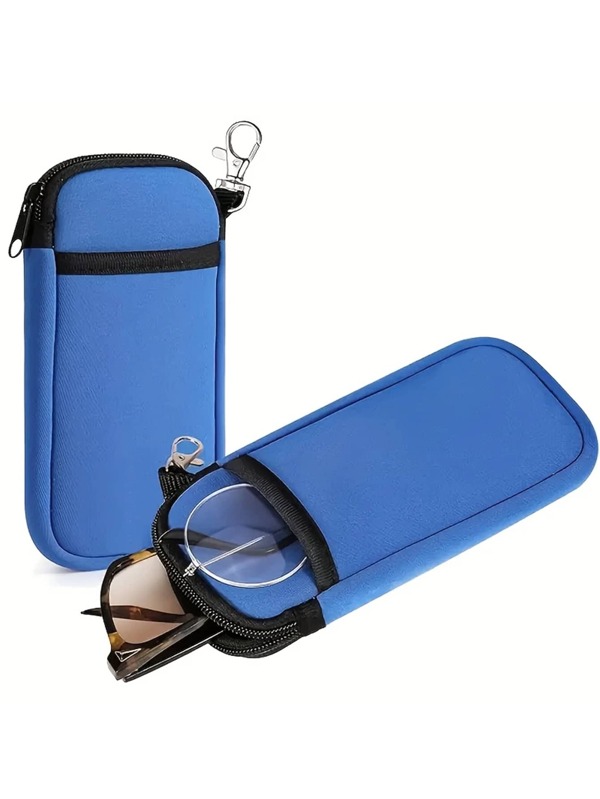 1 pieza Estuche protector portátil para gafas, bolsa de almacenamiento multifuncional para guardar teléfono, auriculares, gafas, tarjetas bancarias, etc. Adecuado como regalo para el Día de la Madre, Día del Padre, Acción de Gracias, Navidad para personas mayores y amigos