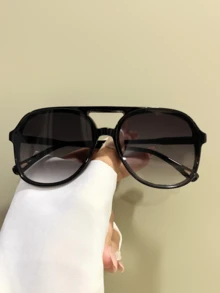 复古双梁时尚眼镜，PC镜片，金属铰链，装饰性青蛙眼镜 - 彩色 - 查看 10