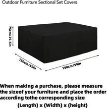 1pc 210D Oxford Cloth Dust Cover,Waterproof Cover,A Cover Suitable For Waterproofing And Preventing Leaf Drop On Household Outdoor Furniture