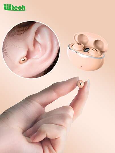 WTECH Mini auriculares Bluetooth, auriculares deportivos invisibles, compatibles con compatible con iPhone y Android