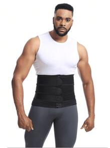 1 pièce, nouveau 2025 été Ensemble de 3 ceintures de fitness pour hommes, ceinture de modelage du corps et de resserrement de l'abdomen, ceinture transpirante et de resserrement de l'abdomen, convient pour la fitness quotidienne et les vêtements de sport