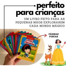 Kit 12 Mini Livro Contos Clássicos Histórias Infantil Fábulas