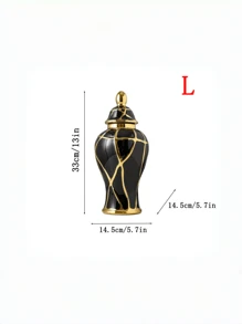 1PC Ceramic Light Luxury High-End Feeling Cracked General Vase Suitable For Office Desktop Flower Arrangement, TV Cabinet Beautiful Vase, Living Room Desktop Flower Arrangement, Dried Flower Vase Decoration
