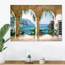 1pc 3D Natural Lake Scenery Fake Window Wall Sticker, Snowy Mountain Lake And Stream Outdoor View Wall Decal For Living Room, Bedroom, Dining Room, Removable And Reusable Wall Art, 29.53 Inch * 19.69 Inch Room Decor Home Decor Stickers Wall Decor Wall Stickers