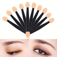 Double Sided Eye Shadow Stick, Christmas And Autumn Gifts, Disposable Double Sided Eye Shadow, Eye Shadow Brush Set - Black - View 4