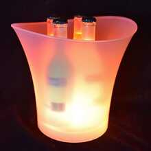 5L Ice Bucket With LED Light, Champagne Drink Container Party Ice Bucket, Bar Wine Beverage Beer Bottle Cooler Holder, Perfect For KTV Club, Bar, Family Party