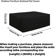 1pc 210D Oxford Cloth Dust Cover,Waterproof Cover,A Cover Suitable For Waterproofing And Preventing Leaf Drop On Household Outdoor Furniture