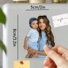Imán de foto personalizado, imanes de nevera de acrílico con forma irregular - decoraciones cálidas, adorables y especiales para el hogar - imanes de fotos de pareja y nevera, regalo de imán de foto de madre e hija, imán de foto de perro, imán de foto familiar, regalo para amantes, regalo personalizado del Día de la Madre para mamá, imanes de nevera con foto personalizada, imán de nevera con foto de bebé, imán de foto divertida de perro o gato, para mamá - regalo personalizado, regalos de aniversario, regalos especiales, regalos de festivales