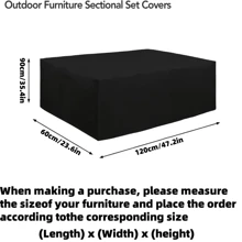 1pc 210D Oxford Cloth Dust Cover,Waterproof Cover,A Cover Suitable For Waterproofing And Preventing Leaf Drop On Household Outdoor Furniture