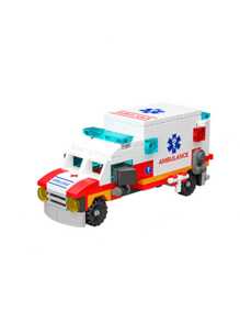 Set de bloques de construcción mini 6 en 1 con partículas pequeñas: Bomberos, Policía, Tanque, Ambulancia, Coche, Vehículo de Construcción para niños, juguete educativo y rompecabezas intelectual, regalo de decoración de habitación, regalo de invierno