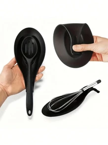 1 Stück/3 Stück Löffelunterlage, leicht zu reinigende TPE Küchen-Utensilien-Unterlage, Silikon Löffelunterlage, isolierte Löffelunterlage, Geschmacksschalen-Unterlage, Löffelhalter für das Restaurant