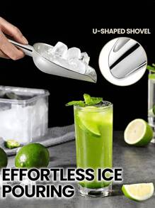 1pc Stainless Steel Ice Scoop, Cocktail Ice Scoop, Reusable Ice Scoop , Ice Scoop, Ice Bucket Stainless Steel Scoop, Food Scoop, Flour Shovel, Coffee Shovel, Cat Food Shovel, Dog Food Shovel, Holiday Party Tool, For Summer Bar Supplies Etc.(Dear Customers:There May Be Slight Scratches During Transportation, Which Will Not Affect The Use)