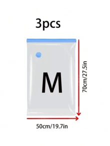 1/3/5/6/9/10 件真空收纳袋，现代家用真空压缩袋，密封搬家袋，大容量收纳，旅行真空收纳袋，带双拉链和三重密封涡轮阀的真空密封袋，可折叠，最大程度节省空间，适用于季节性服装、外套、衬衫、连衣裙