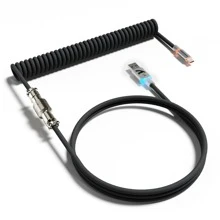 كابل لوحة المفاتيح الملفوف بالوان RGB فائقة C01 ، كبل طراز Aviator مخصص احترافي من USB-C لألعاب الكمبيوتر ، تصميم مزدوج مبطن مستقر ، من النوع C إلى USB-A فائق السرعة 2 م ، محول معدني قابل للفصل للاعبي الكمبيوتر