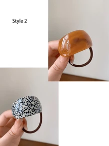 2 pièces Attaches à cheveux rétro mode en acétate incurvé, accessoires cheveux haut de gamme pour queue de cheval