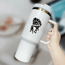 大脚怪足迹森林乙烯基贴花 - 耐用 PVC 贴纸，适用于汽车、笔记本电脑、头盔和工具箱 - 户外探险主题学校用品，返校 - 彩色 - 查看 5