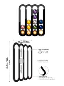 Coffee Capsule Holder Stand Rotary Coffee Pod Tower Rack Rotatable Coffee Pod Storage Shelves Storage 20/40PCS Capsule Back To School