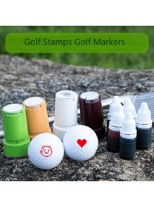 Ulepszone, grube stemple z tworzywa ABS do piłek golfowych, wielokrotnego użytku markery do piłek golfowych, akcesoria golfowe z samotuszującymi i szybkoschnącymi stemplami zapewniającymi wyraźne, trwałe nadruki
