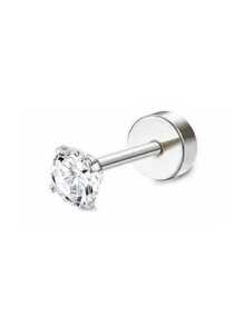 CASSIECA CASSIECA 1 Stück 16 Gauge Knorpel Ohrringe für Frauen, flacher Stecker - Hypoallergen, chirurgischer Edelstahl Stud Hoop Knorpel Ohrring Set für Daith, Concha, Tragus, Helix Piercings, Einzelstück