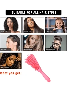 5 Pieces/Men's And Women's New Fashion Girls' Multi-Function Small High Pressure Continuous Spray Bottle Fine Fog Water Replenishing Spray Bottle Travel Makeup Water Small Bottle Split Bottle, Eight Claw Massage Comb, Multi-Function Styling Comb Curl