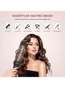 Escova térmica Blowout, escova redonda aquecida de 1,5 polegada, escova de ondulação aquecida para cachos e volume, íon negativo, duas configurações, ouro rosa, presentes para homens e mulheres, ideias para presentes, presentes exclusivos, os melhores presentes legais, presentes para ela, conjuntos de presentes