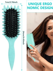 Cọ định hình tóc xoăn - Cọ gỡ rối dạng sóng để định hình tóc xoăn, Thiết kế đệm mềm, Giảm xơ rối và gãy rụng, Hiệu ứng làm mượt rõ rệt cho cả nam và nữ - Nhiều màu - Xem 5