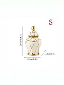 1PC Ceramic Light Luxury High-End Feeling Cracked General Vase Suitable For Office Desktop Flower Arrangement, TV Cabinet Beautiful Vase, Living Room Desktop Flower Arrangement, Dried Flower Vase Decoration