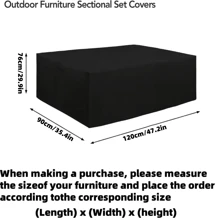1pc 210D Oxford Cloth Dust Cover,Waterproof Cover,A Cover Suitable For Waterproofing And Preventing Leaf Drop On Household Outdoor Furniture