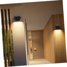 6 White Solar Gutter Lights Outdoor Decorative Waterproof LED Fence Lights For Lighting Railings, Exterior Walls, Decks, Gardens, Paths, Backyards, Sidewalks, Yards, Patios, No Drilling Required For Installation