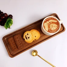 Tavă din lemn de salcâm - Tavă dreptunghiulară, 3 dimensiuni: mare, medie, mică, platou de servire aperitive pentru carne, brânză, pâine, legume, mâncare gătită, accesoriu de bucătărie, platou pentru mezeluri, vas pentru dulciuri, tavă pentru depozitarea fructelor și gustărilor, recipient pentru brânzeturi, platou reutilizabil pentru gustări