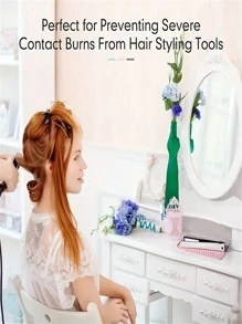 Portable Silicone Heat-Resistant Pad, Straightener, Curling Iron Insulation Pad, Anti Slip And Heat-Resistant Pad, Travel Styling Tool For Travel Dressing Table, Travel Case For Hairdressing Tools - Heat-Resistant Pad, Straightener Pad, And Curling Iron Sleeve