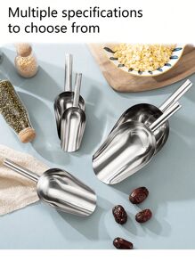 1pc Stainless Steel Ice Scoop, Cocktail Ice Scoop, Reusable Ice Scoop , Ice Scoop, Ice Bucket Stainless Steel Scoop, Food Scoop, Flour Shovel, Coffee Shovel, Cat Food Shovel, Dog Food Shovel, Holiday Party Tool, For Summer Bar Supplies Etc.(Dear Customers:There May Be Slight Scratches During Transportation, Which Will Not Affect The Use)
