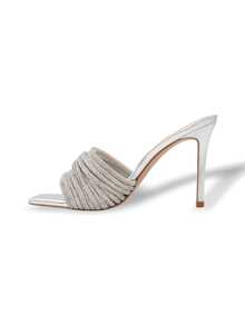 MARIELLE SILVER Women Slides For Daily Wear - Silver - View 3