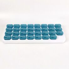 1 Piece Portable 31 Day Pill Organizer, Sealed Medication Container For Vitamins And Pills, Home Or Travel Pill Box - Multicolor - View 12