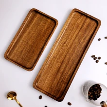 Tavă din lemn de salcâm - Tavă dreptunghiulară, 3 dimensiuni: mare, medie, mică, platou de servire aperitive pentru carne, brânză, pâine, legume, mâncare gătită, accesoriu de bucătărie, platou pentru mezeluri, vas pentru dulciuri, tavă pentru depozitarea fructelor și gustărilor, recipient pentru brânzeturi, platou reutilizabil pentru gustări