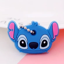Disney 1 Disney Stitch Key Chain, Cartoon-Style Key Cap, Portable Key Chain Accessory, Protective Key Case Car Accessories Bag Charm School