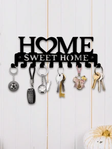 1pc Home Supplies Room Decor Metal Home Coat Hook Wall Art Decor - Home Hanger And Keychain - Clothes Hat Rack And Backpack Hanger Decoration For Home Decor Storage, Living Room, Hallway, Office (Black) Christmas Suitable For Holiday Gifts, Shower Room Razor Hook, Key Hook, Kitchen Hook