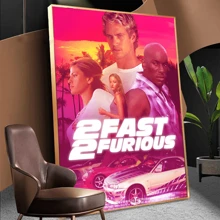 WB 1/10PCS Frameless Fast And Furious Classic Vintage Vintage Posters Sticky Retro Room Bar Cafe Kawaii Room Decor Wall Art Batman Decor Wallpaper