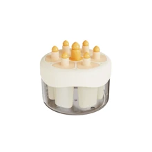 1 pieza Molde de plástico mini para tartas/paletas/helados de hielo, herramienta de silicona casera para hacer helados/paletas de hielo DIY