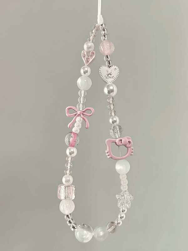 1pc Random Kawaii Style Mobile Phone Pendant, Cute Accessory Compatible With Decorations (Some Parts May Be Random)