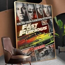 WB 1/10PCS Frameless Fast And Furious Classic Vintage Vintage Posters Sticky Retro Room Bar Cafe Kawaii Room Decor Wall Art Batman Decor Wallpaper