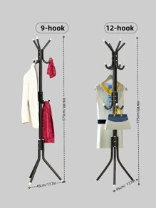 1pc Wrought Iron Garment Rack, Approx. 69 Inches Tall, Free-Standing Coat Rack, Sturdy, Fashionable, Movable, Easy Assembly, Suitable For Living Room, Entryway, Bedroom, Study, Office, Holiday Gift, Christmas Present