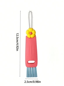1pc 3-In-1 Cup Lid Brush, Thermal Bottle Lid Cleaner, Multipurpose Crevice Cleaning Brush, Cup Slot Bottle Brush Cup Cleaning Tool,Kitchen,Bathroom,Home,Household Supplies, Cleaning Accessories, Household Cleaning Supplies, Room Decoration, Can Be Used To Prevent Oil Stains, Garbage, Etc., Suitable For Kitchens, Restaurants, Parties, Gatherings, Travel, Family Gifts, Home Gifts