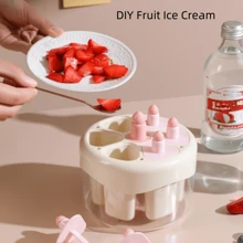 1 pieza Molde de plástico mini para tartas/paletas/helados de hielo, herramienta de silicona casera para hacer helados/paletas de hielo DIY