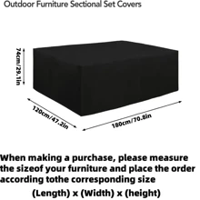1pc 210D Oxford Cloth Dust Cover,Waterproof Cover,A Cover Suitable For Waterproofing And Preventing Leaf Drop On Household Outdoor Furniture