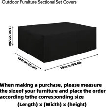 1pc 210D Oxford Cloth Dust Cover,Waterproof Cover,A Cover Suitable For Waterproofing And Preventing Leaf Drop On Household Outdoor Furniture